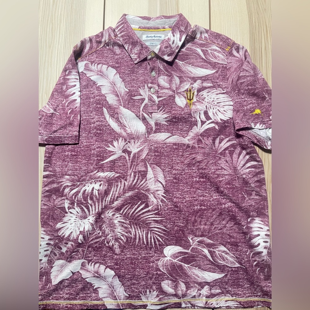 Tommy Bahama ASU Palm Leaves Flora Polo Shirt